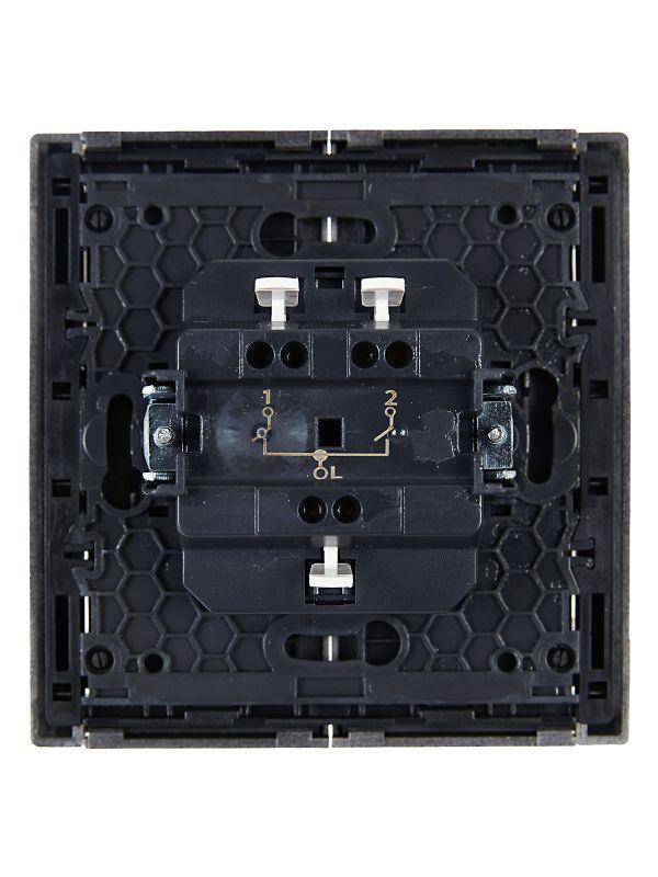  Выключатель 2-кл. СП FORTE&PIANO 10А FP505 сталь IEK FP-V20-0-10-1-K46 фото в каталоге от BTSprom.by