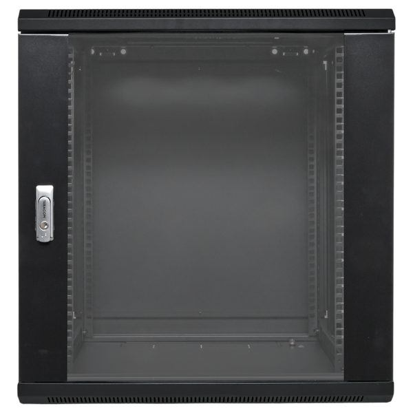 шкаф настенный 19дюйм teracom pro 12u 600600мм дверь стеклянная с замком-ручкой черн. ekf trp-wll-1266-40b от BTSprom.by