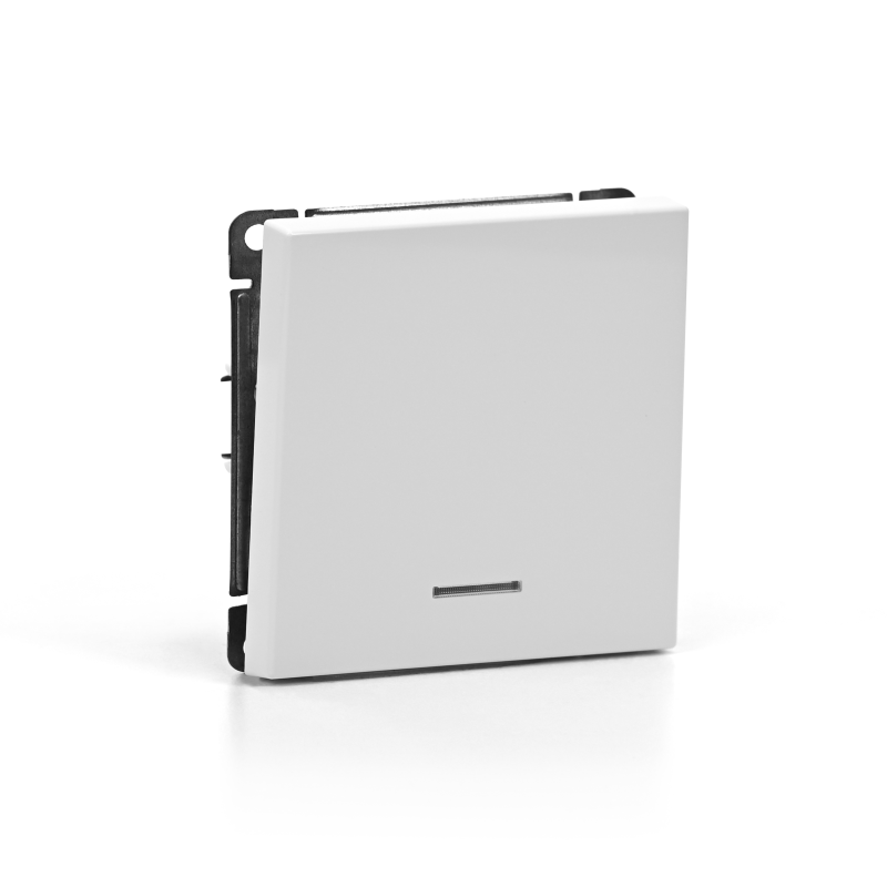  Выключатель кнопочный 1-кл. ArtGallery 10А с подсветкой механизм бел. SE GAL000116 фото в каталоге от BTSprom.by