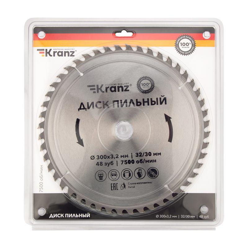  Диск пильный 300мм х48зуб х32/30мм Kranz KR-92-0133 фото в каталоге от BTSprom.by