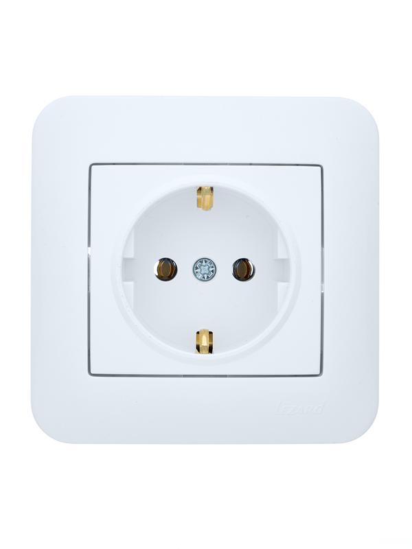 розетка 1-м сп asti 16а ip20 с заземл. термопласт в сборе бел. lezard 7081-0202-122b от BTSprom.by