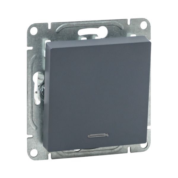выключатель 1-кл. сп эпика с подсветкой механизм графит ekf up1-swg-14 от BTSprom.by