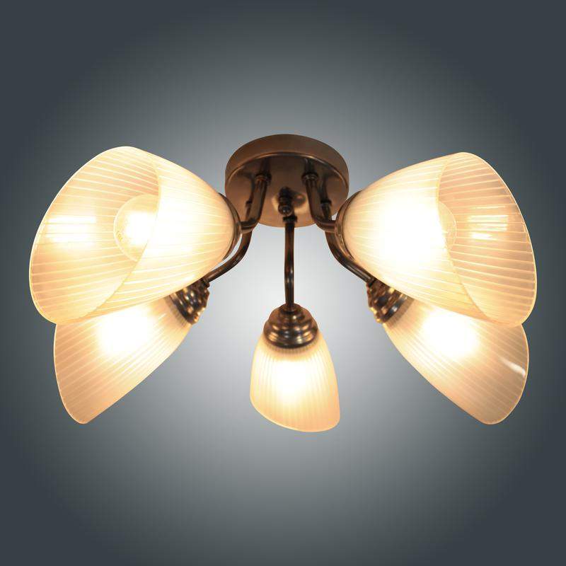  Светильник "Бона" 151 (плафон П0476) НПБ 01-5х60-130 Е27 ИУ хром Элетех 1005404417 фото в каталоге от BTSprom.by