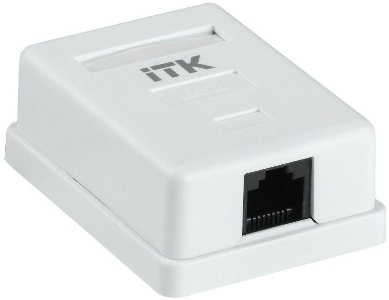 розетка компьютерная 1-м оп rj45 кат.6 utp itk cs2-1c06u-12 от BTSprom.by
