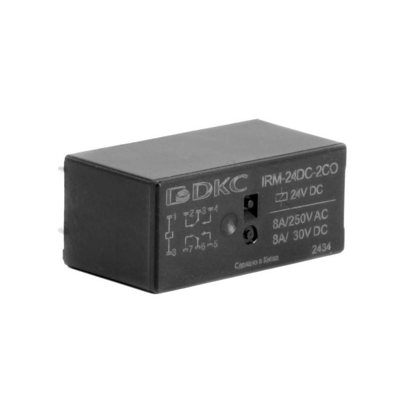 реле миниатюрное низкопрофильное 2co ком. ток 8а agsno2 напряжение 12в dc dkc irm-12dc-2co от BTSprom.by