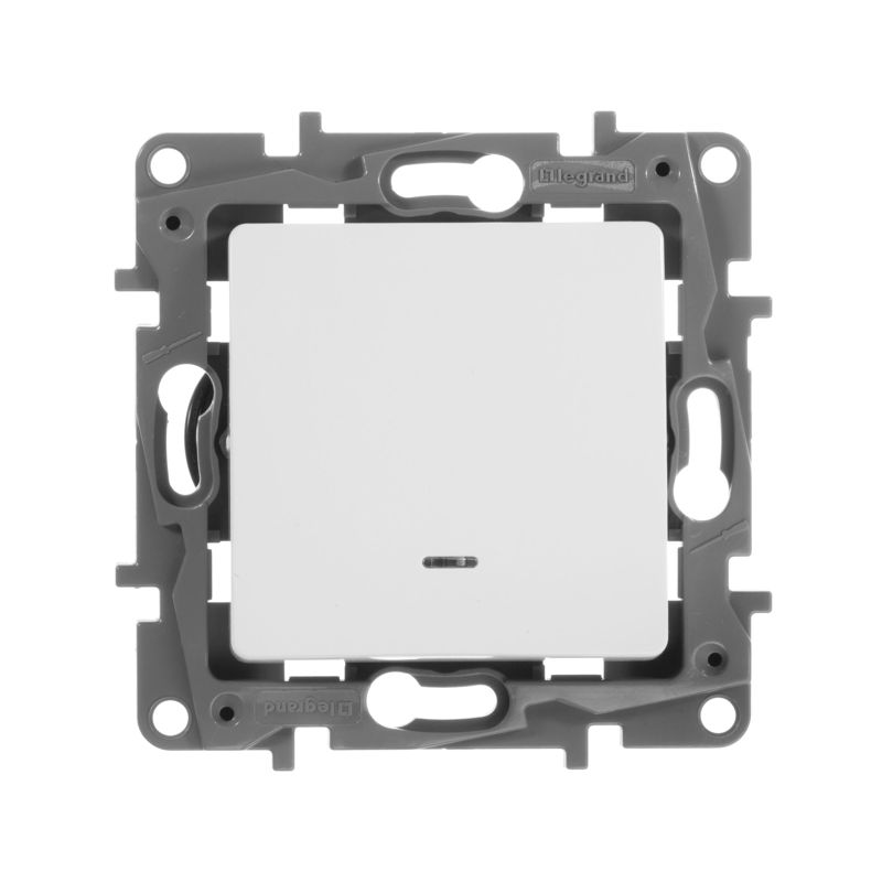  Выключатель 1-кл. СП Etika 10А IP20 250В 10AX с подсветкой/индикацией безвинтов. зажимы механизм бел. IEK 672203 фото в каталоге от BTSprom.by