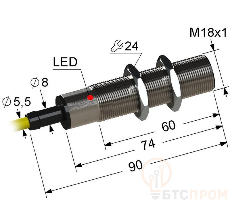 Выключатель бесконтактный PS2-18M90-5B84-Z (ВБ2.18М.90.5.8.4.Z) МЕГА-К A8010-80087064 фото в каталоге от BTSprom.by  Выключатель бесконтактный PS2-18M90-5B84-Z (ВБ2.18М.90.5.8.4.Z) МЕГА-К A8010-80087064 фото в каталоге от BTSprom.by