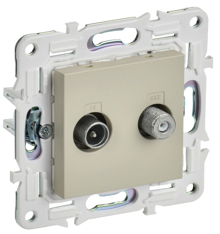 розетка двойная tv+sat skandy sk-a13b беж. iek sk-af20-o-k10 от BTSprom.by