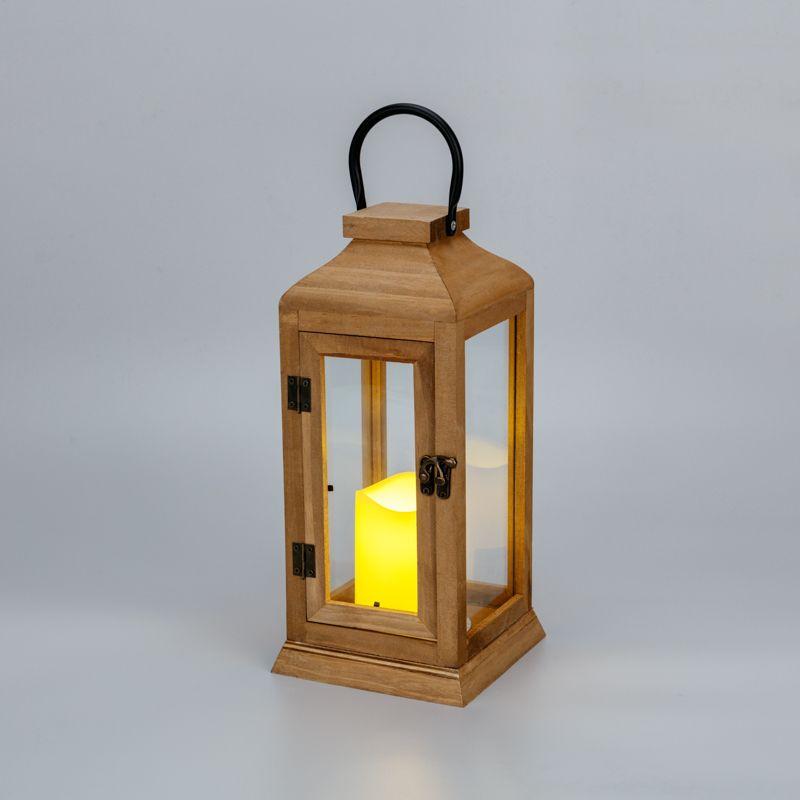 фонарь декоративный 15х15х38см тепл. бел. со свечкой корпус из дерева корич. neon-night 513-074 от BTSprom.by фонарь декоративный 15х15х38см тепл. бел. со свечкой корпус из дерева корич. neon-night 513-074 от BTSprom.by