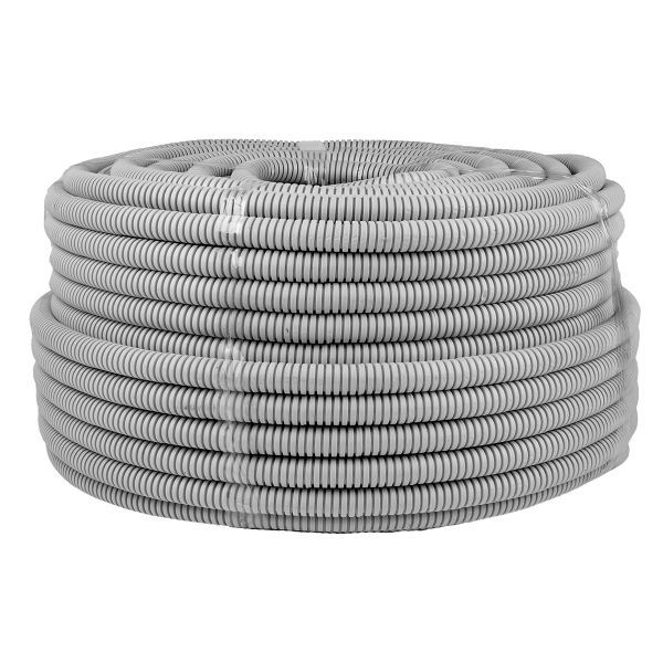 труба гофрированная пвх d20мм с протяжкой сер. (уп.100м) plast proxima ekf tg-z-20 от BTSprom.by