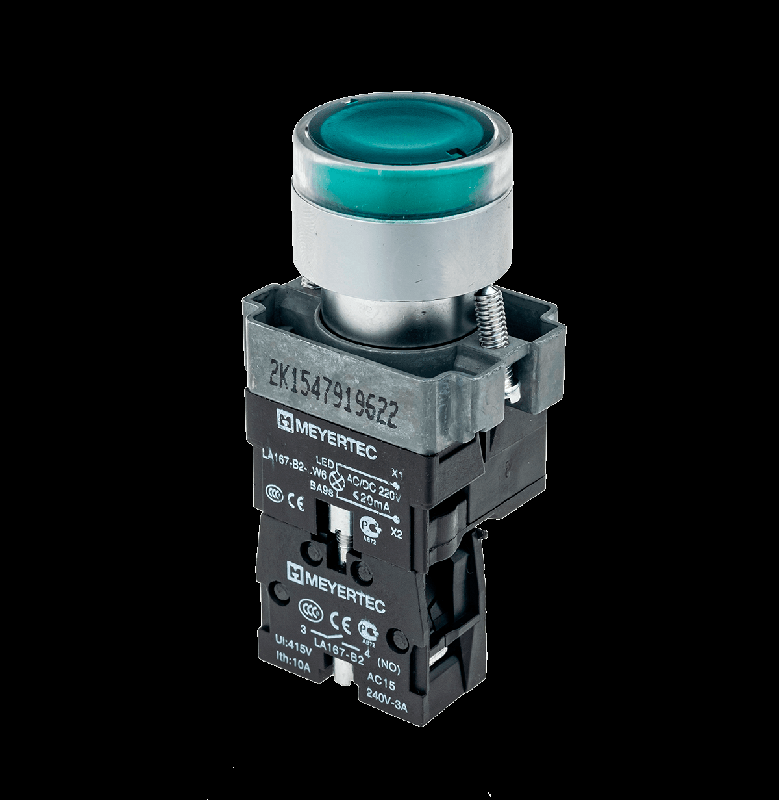 кнопка с led подсветкой зел. 24в ac/dc 1no метал. mtb2-bw3361 овен 54249 от BTSprom.by