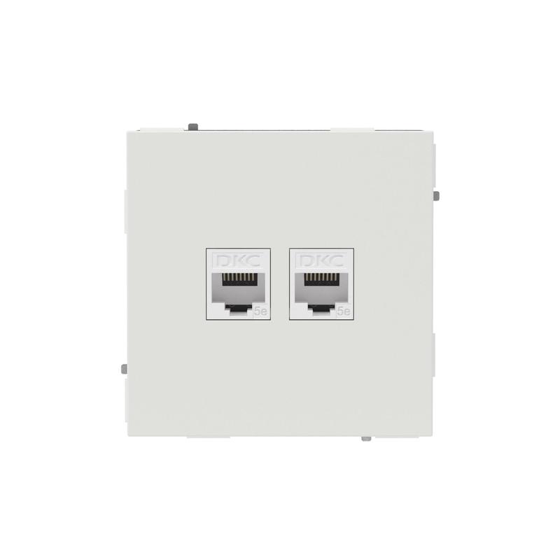 розетка компьютерная 2-м kant rj45 кат.5e без шторки бел. песок dkc 7010664 от BTSprom.by