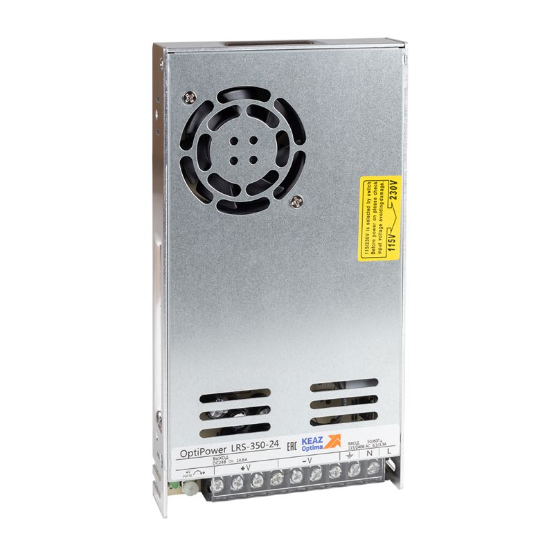 Блок питания панельный OptiPower LRS 350-24 14.6A КЭАЗ 328889 фото в каталоге от BTSprom.by