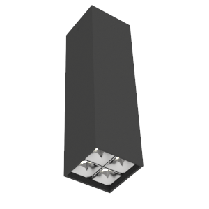 светильник светодиодный dl-box reflect multi 2х2 14вт 4000к 80х80х300 накладной 35град.х75град. ral9005 черн. муар диммер dali varton v1-r0-90255-20d23-2001440 от BTSprom.by