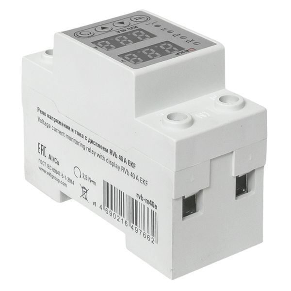  Реле напряжения и тока с дисп. RVb 40А EKF rvb-m40a фото в каталоге от BTSprom.by