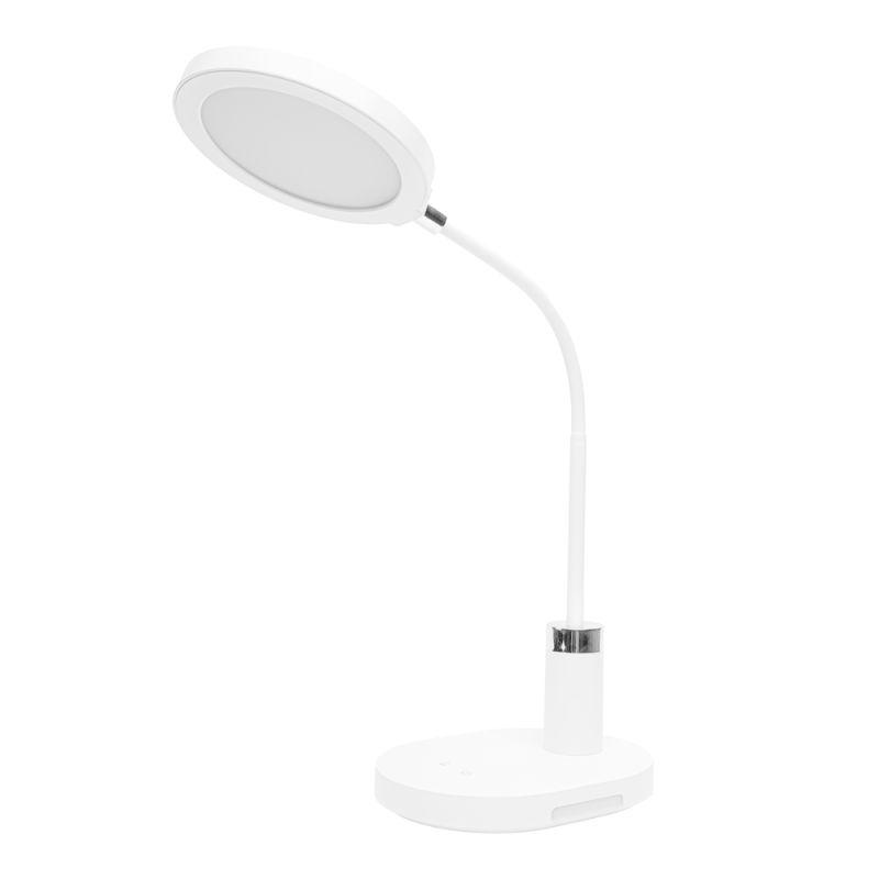 светильник настольный uf-803 c01 12вт круг 3 уровня яркости cct бел. ultraflash 15719 от BTSprom.by