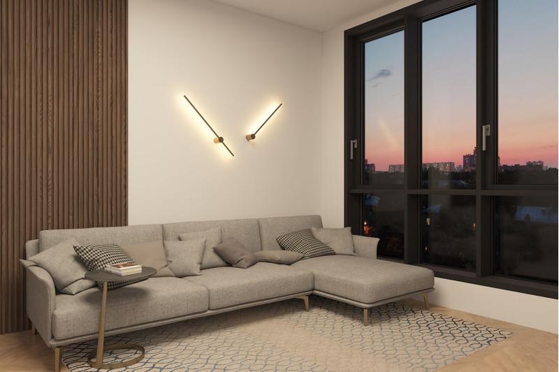  Бра 7Вт 3000К IP20 800мм матов. зол. DENKIRS 712868 фото в каталоге от BTSprom.by