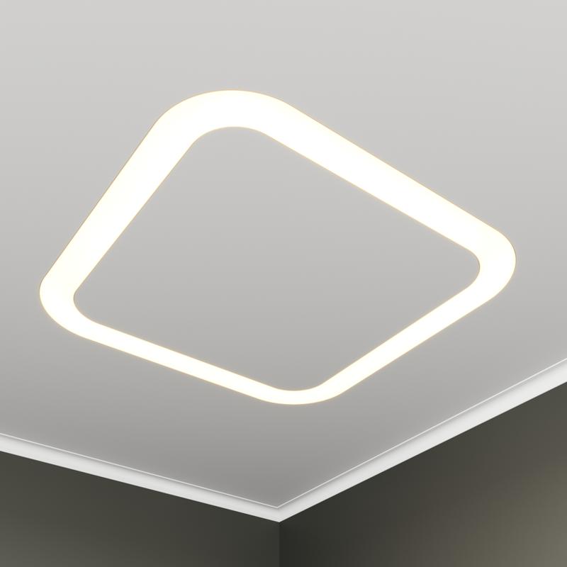 светильник светодиодный rve-lbx-hole-box-soft-446-vg 36вт 4000к 446х446х110мм s80мм квадрат закругл. с отверст. встраив. под шпаклевку бел. rvelektro rve00003425 от BTSprom.by