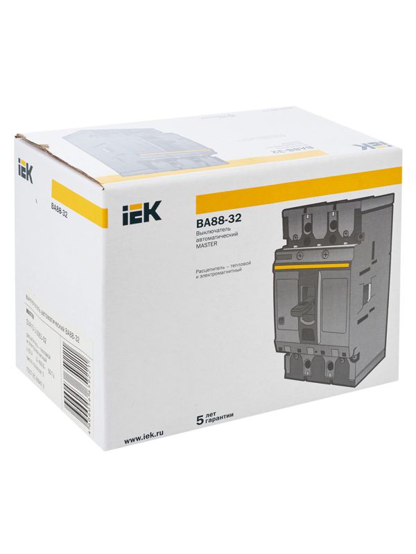  Выключатель автоматический 3п 63А 25кА ВА88-32 MASTER IEK SVA10-3-0063-02 фото в каталоге от BTSprom.by