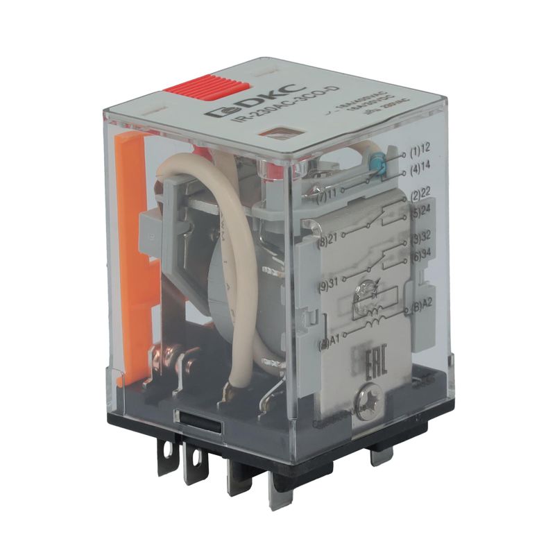 реле одиночное 230в ac до 16а 3 прекидн. контакта dkc ir-230ac-3co-d от BTSprom.by