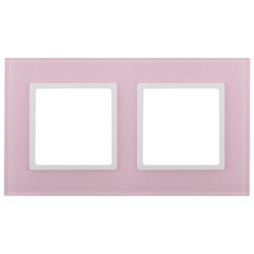 рамка 2-м 14-5102-30 стекло elegance роз.+бел. эра б0034502 от BTSprom.by