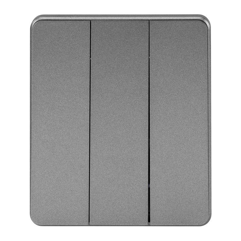 выключатель 3-кл. сп round 10а ip20 титан kranz kr-78-0707-2 от BTSprom.by