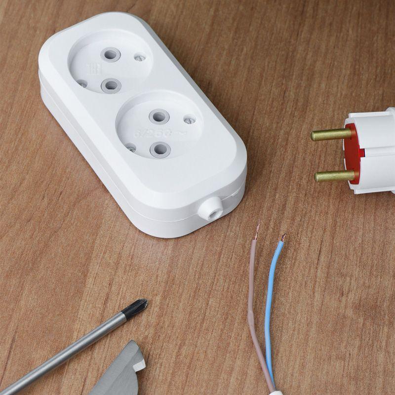  Колодка удлинителя 2-м без заземл. Rexant 11-8701 фото в каталоге от BTSprom.by