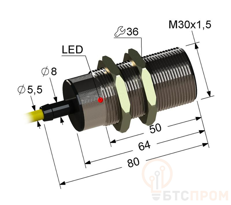 Выключатель бесконтактный PS2-30M80-10B41-Z (ВБ2.30М.80.10.4.1.Z) МЕГА-К A8010-82690873 фото в каталоге от BTSprom.by  Выключатель бесконтактный PS2-30M80-10B41-Z (ВБ2.30М.80.10.4.1.Z) МЕГА-К A8010-82690873 фото в каталоге от BTSprom.by