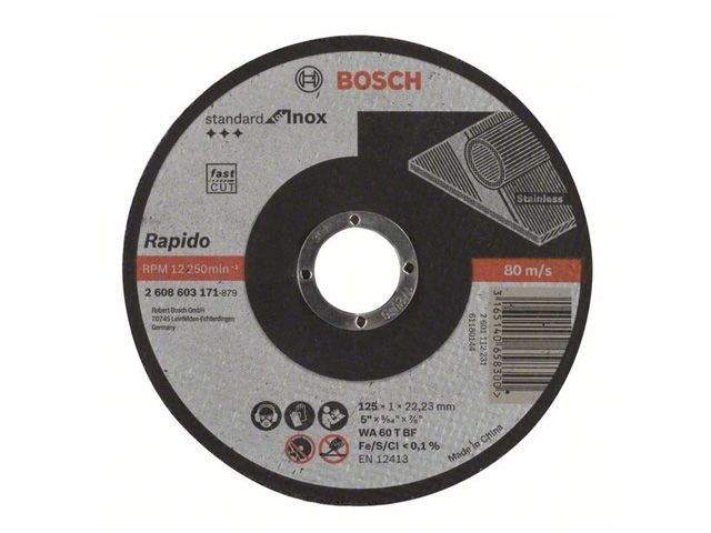 круг отрезной 125х1.0x22.2 мм для нерж. стали standart bosch от BTSprom.by