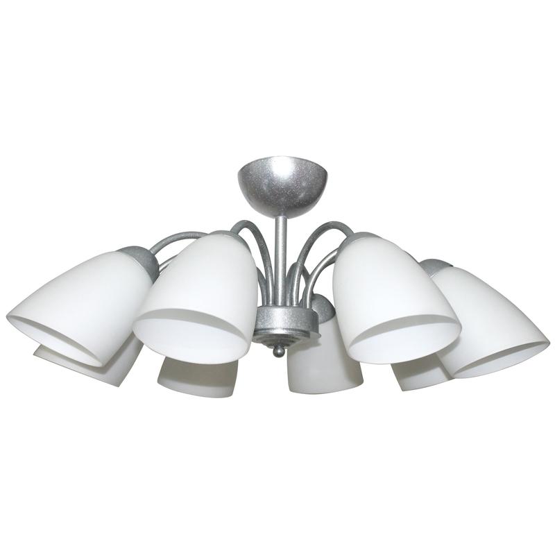 светильник "лера" 1801 срб. (плафон 05349) нсб 01-8х60-104 е27 иу элетех 1005404185 от BTSprom.by