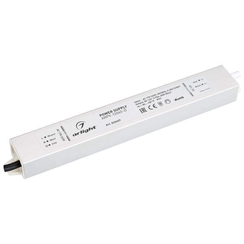блок питания arpv-12045-d 12в 3.8а 45вт ip67 метал. 3 года arlight 022457 от BTSprom.by