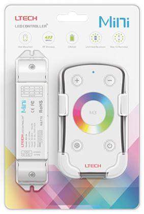 контроллер rgb для led ленты 12-24в ip20 135x30x20мм c пультом 3ch 108/216w (12в/24в) (ltech) varton m3+m3-3a от BTSprom.by