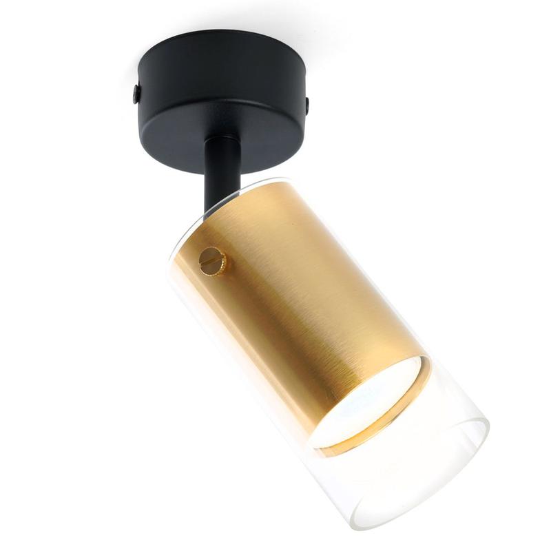 светильник настенно-потолочный под лампу gu10 зол. черн. feron 48746 от BTSprom.by