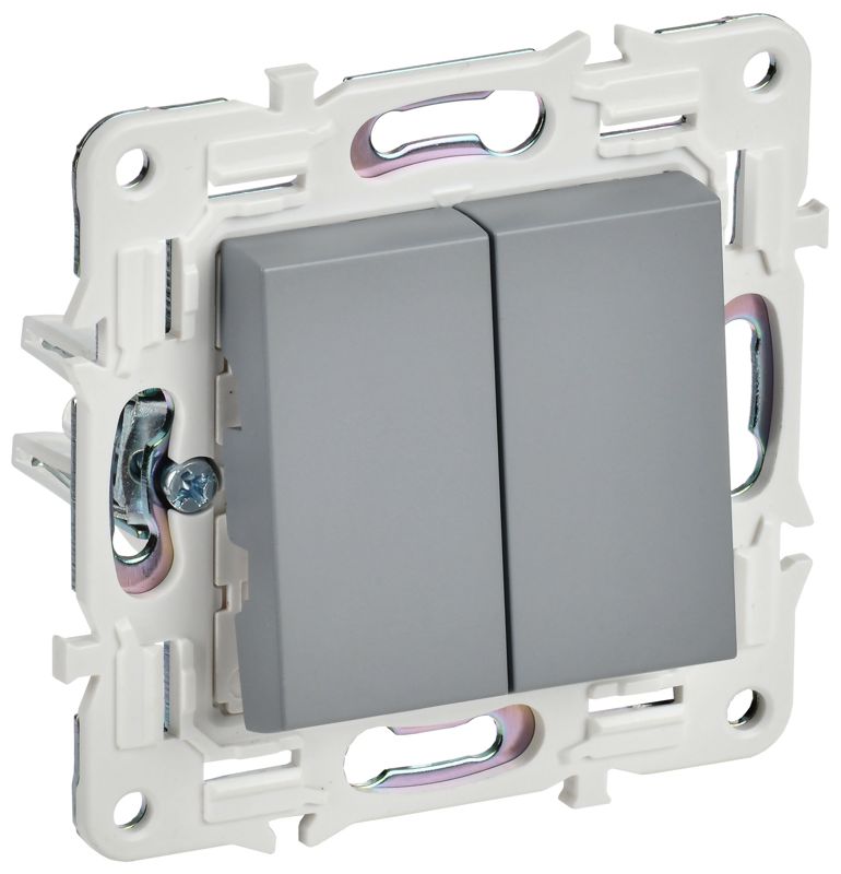 выключатель 2-кл. skandy 10а sk-v04gr сер. iek sk-v20-0-10-k03 от BTSprom.by