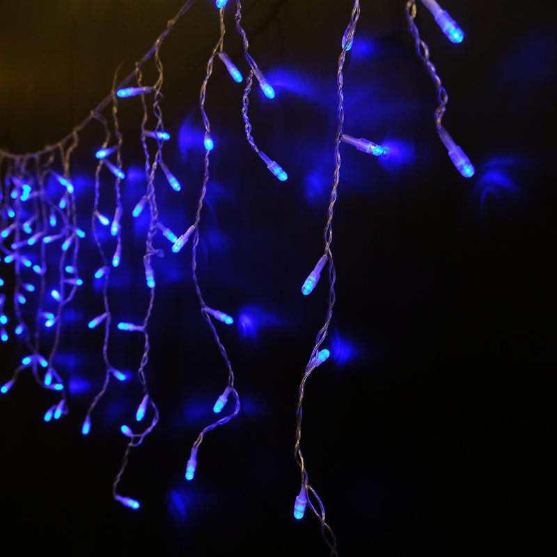 гирлянда "бахрома" oic100lse-b-t-i4-f 100led син./бел. 2х0.5м 20 нитей 24/56/32/48см соединяемая до 20шт уличная мерцающая shlights 4690601034991 от BTSprom.by