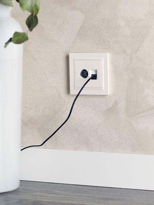  Розетка компьютерная + телевизионная 2-м Brite РТВ/РК12-БрЖ RJ45 кат.5E + TV механизм жемчуж. IEK BR-AK20-1-K36 фото в каталоге от BTSprom.by