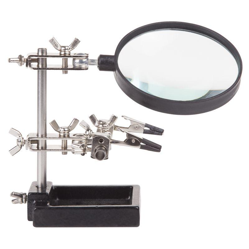  Держатель "третья рука" с лупой х3 d60 мм (ZD-10H) REXANT 12-0254 фото в каталоге от BTSprom.by