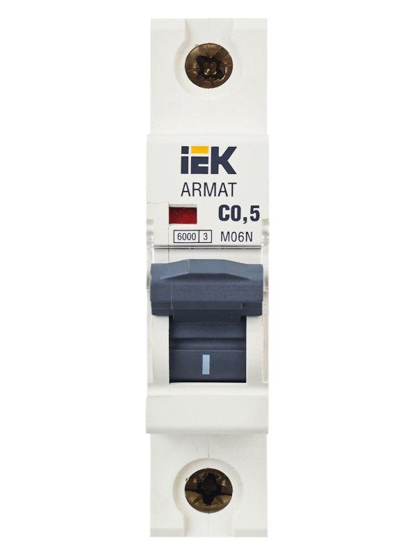  Выключатель автоматический модульный 1п C 0.5А M06N ARMAT IEK AR-M06N-1-C0D5 фото в каталоге от BTSprom.by