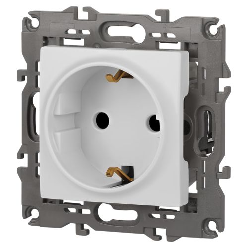  Розетка Elegance 14-2102-01М 16А 250В 2P+E Schuko защ. шторки матов. бел. Эра Б0065804 фото в каталоге от BTSprom.by