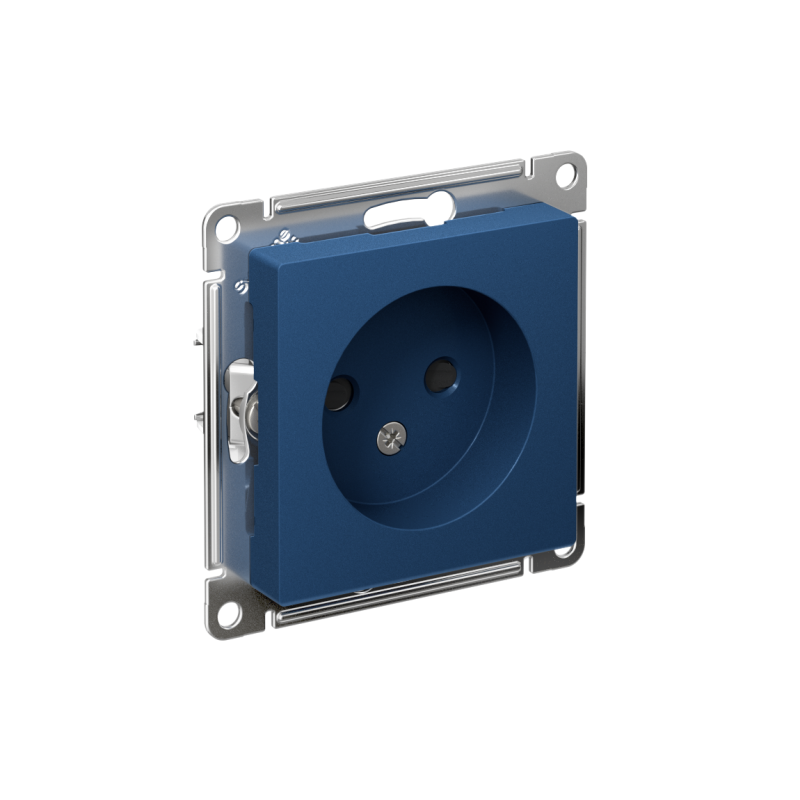 розетка atlasdesign 16а без заземл. защ. шторки механизм аквамарин se atn001149 от BTSprom.by