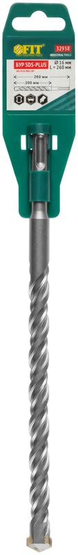  Бур по бетону SDS PLUS с двойн. резьбой 16х260мм FIT 32938 фото в каталоге от BTSprom.by