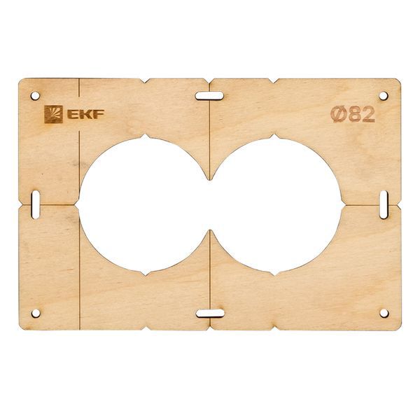 шаблон для подрозетников c 2 отв. d82мм expert ekf sh-d82-2 от BTSprom.by