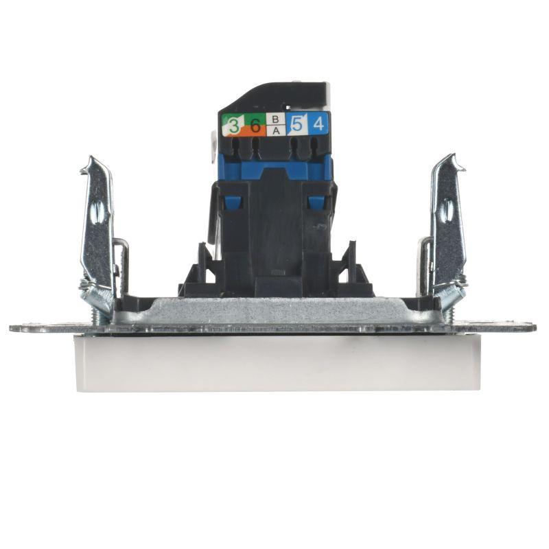  Розетка компьютерная СП RJ45 кат.6 BRITE РК11-БрБ механизм бел. IEK BR-K10-2-K01 фото в каталоге от BTSprom.by