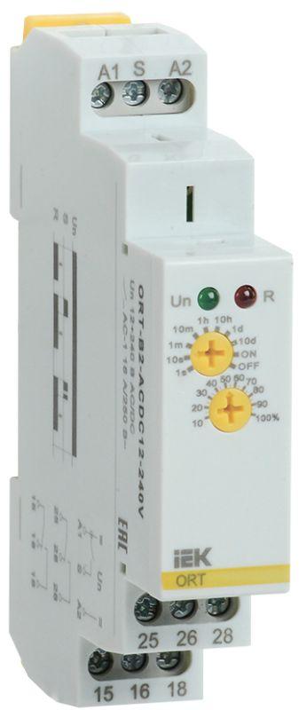 реле задержки выключения ort 2 контакта 12-240в ac/dc iek ort-b2-acdc12-240v от BTSprom.by