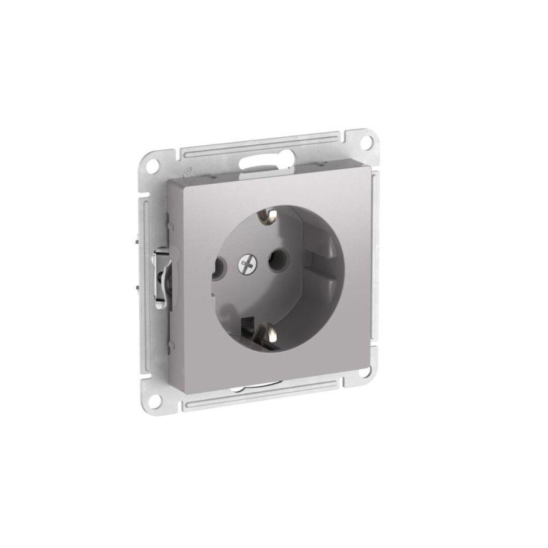 розетка atlasdesign 16а с заземл. быстрозажим. клем. механизм алюм. se atn000343s от BTSprom.by