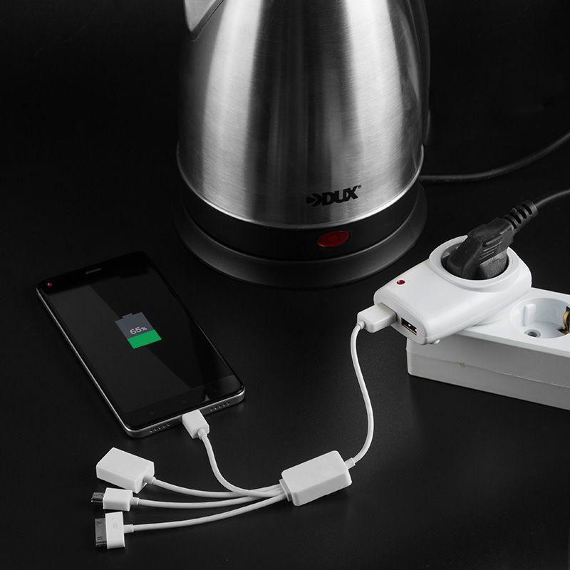  Адаптер питания 220В + 2 USB RX-17 Rexant 11-6017 фото в каталоге от BTSprom.by