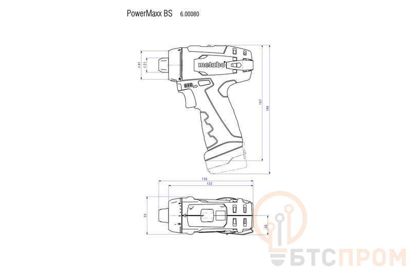  Винтоверт аккумуляторный PowerMaxx BS 10.8В 2х2А.ч LC40 патр. упак. кейс Metabo 600080500 фото в каталоге от BTSprom.by