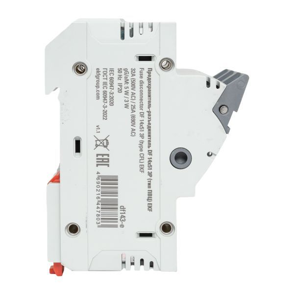  Предохранитель-разъединитель DF 14х51 3п (тип ПВЦ) EKF df143-e фото в каталоге от BTSprom.by