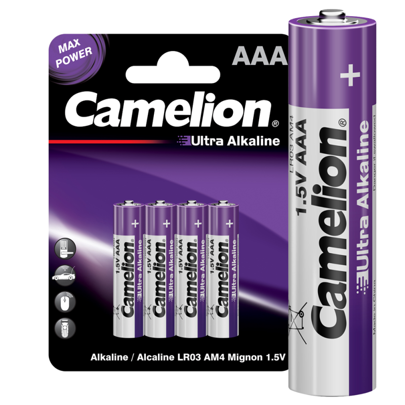 элемент питания алкалиновый aaa/lr03 1.5в ultra bl-4 (уп.4шт) camelion14985 от BTSprom.by