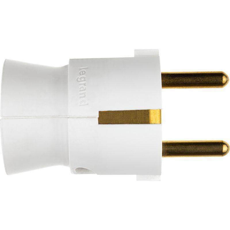 вилка электрич. каб. helium 16а 2p+e прямая бел. leg 050187 от BTSprom.by